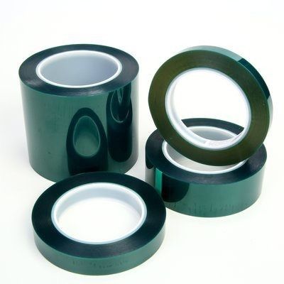 Tape de mascaramento de alta temperatura. Tape verde de poliéster. Adesivo de silicone. fornecedor