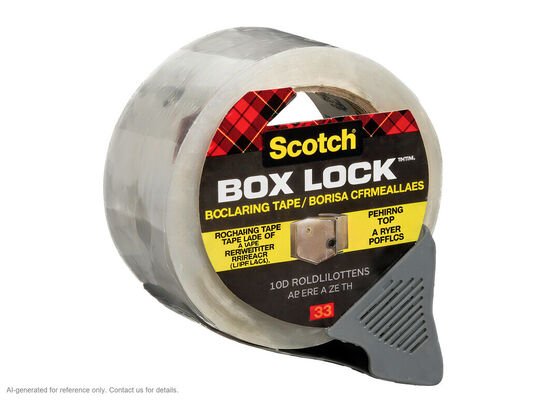 3M Scotch Box Lock 3950 | Clear BOPP Film | Acrylic | 48 mm x 50 m | 76.2 mm Core fornecedor