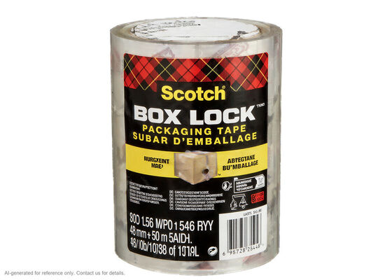 3M Scotch Box Lock 3950 | Clear BOPP Film | Acrylic | 48 mm x 50 m | 76.2 mm Core fornecedor