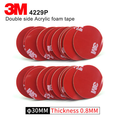 3M 4229P Kiss Cut. Duplo lado. Espuma acrílica. 75mm. Círculo.